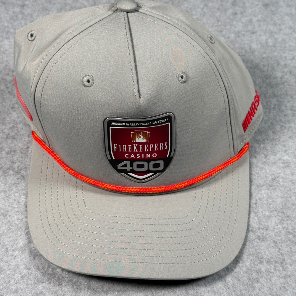NASCAR FireKeepers Casino 400 Michigan Speedway Hat Gray Limited Edition 142/400